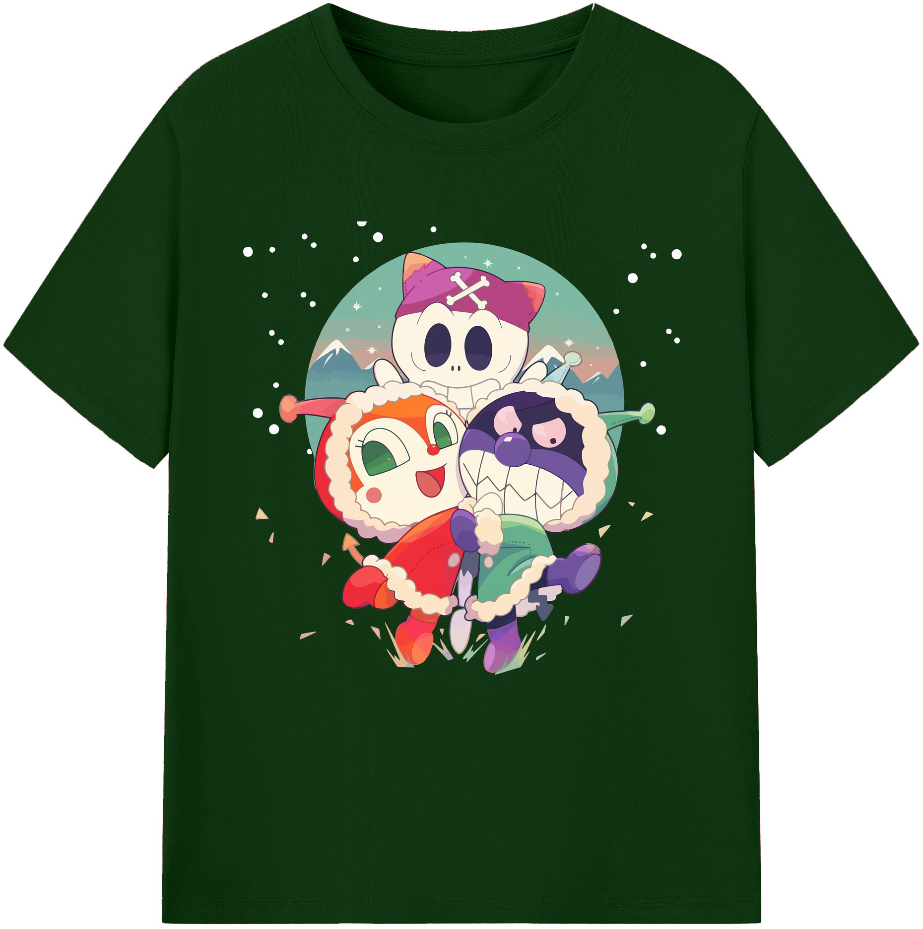 （画像用） アンパンマン Anpanman 綿100％半袖Tシャツ（フロントプリント）